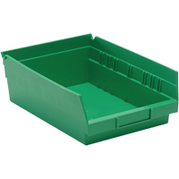 Bacs pour tablette, 8-3/8" la x 4" H x 11-5/8" p, Vert, Capacit&eacute; 30 lb Rock Safety Industrial Ltd