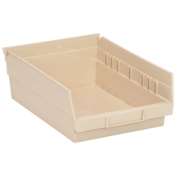 Bac pour &eacute;tag&egrave;re &eacute;conomique, 8-3/8" la, 4" h x 11-5/8" p, Ivoire Rock Safety Industrial Ltd