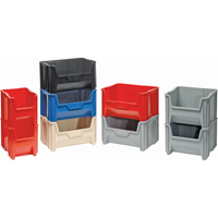Contenants &agrave; empiler g&eacute;ants, 16,5" la x 17,5" p x 12,5" h, Gris Rock Safety Industrial Ltd