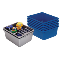 Bacs empilables en crois&eacute;, 11" la x 17,25" p x 12" h, Bleu Rock Safety Industrial Ltd