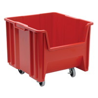 Bac g&eacute;ant mobile empilable, 12-1/2" ha x 16-1/2" la x 17-1/2" p, Capacit&eacute; de 250 lb, Rouge Rock Safety Industrial Ltd