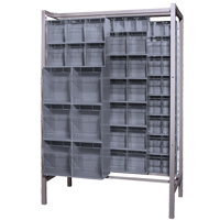 Syst&egrave;me de stockage &agrave; glissi&egrave;re &agrave; bacs basculants autonome, 51-1/4" la x 26" p x 77" h, 101 tiroirs Rock Safety Industrial Ltd
