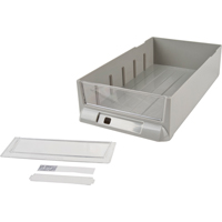 Replacement Drawer for KPC-100 Parts Cabinets, Plastic, 6-3/8" W x 11-3/10" D x 2-11/16" H, Grey Rock Safety Industrial Ltd
