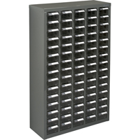 Casiers pour pi&egrave;ces KPC-600, Acier galvanis&eacute;, 75 tiroirs, 23-1/10" x 8-7/10" x 36-9/10", Gris Rock Safety Industrial Ltd