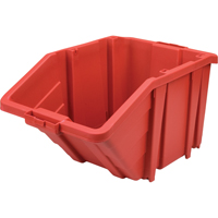 Bac g&eacute;ant en plastique, 15-1/2" la x 13" H x 25" p, Rouge, Capacit&eacute; 200 lb Rock Safety Industrial Ltd