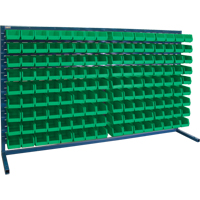 Louvered Rack with Bins, 144 Bins, 72" W x 15" D x 40" H Rock Safety Industrial Ltd