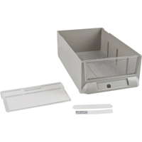 Replacement Drawer for KPC-200 Parts Cabinets, Plastic, 5-3/8" W x 9-13/16" D x 3-3/10" H, Grey Rock Safety Industrial Ltd