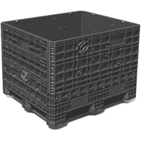 Conteneurs repliables &agrave; usage moyen Bulkpak, 48" lo x 40" la x 34" h, Noir Rock Safety Industrial Ltd