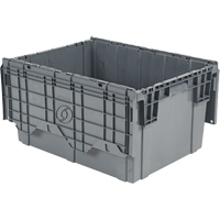 Contenants de distribution Flipak en plastique poly&eacute;thyl&egrave;ne (PE), 27,9" x 20,9" x 15,2", Gris Rock Safety Industrial Ltd