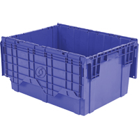 Contenants de distribution Flipak en plastique poly&eacute;thyl&egrave;ne (PE), 27,9" x 20,9" x 15,2", Bleu Rock Safety Industrial Ltd