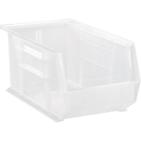 Clear-View Ultra Stack & Hang Bin, 8-1/4" W x 7" H x 14-3/4" D, Clear Rock Safety Industrial Ltd