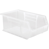 Bac transparent ultra empilable & suspendable, 8-1/4" la, 6" h x 13-5/8" p, Transparent Rock Safety Industrial Ltd
