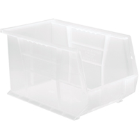Bac transparent ultra empilable & suspendable, 8-1/4" la, 8" h x 13-5/8" p, Transparent Rock Safety Industrial Ltd