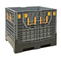 Contenant de vrac pliable, 47,2" lo x 39,4" la x 39,4" h, Gris Rock Safety Industrial Ltd