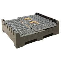 Contenant de vrac pliable, 47,2" lo x 39,4" la x 39,4" h, Gris Rock Safety Industrial Ltd