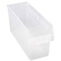 Bacs pour &eacute;tag&egrave;re Store-Max, 6-5/8" la x 8" H x 17-7/8" p, Transparent, Capacit&eacute; 56 lb Rock Safety Industrial Ltd