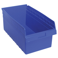 Bacs pour &eacute;tag&egrave;re Store-Max, 11-1/8" la x 8" H x 17-7/8" p, Bleu, Capacit&eacute; 56 lb Rock Safety Industrial Ltd