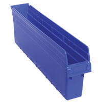 Bacs pour &eacute;tag&egrave;re Store-Max, 4-3/8" la x 8" H x 23-5/8" p, Bleu, Capacit&eacute; 68 lb Rock Safety Industrial Ltd