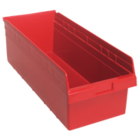 Bacs pour &eacute;tag&egrave;re Store-Max, 11-1/8" la x 8" H x 23-5/8" p, Rouge, Capacit&eacute; 68 lb Rock Safety Industrial Ltd
