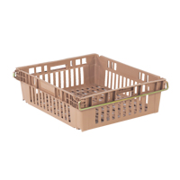 Contenant en plastique empilable Stack-N-Nest pour l'agriculture, 20,3" x 24" x 6,8", Beige Rock Safety Industrial Ltd