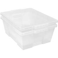 Contenant avec loquets en plastique,  la x 21" p x 7,75" h, Transparent Rock Safety Industrial Ltd