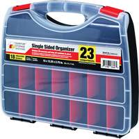 Plastic Compartment Box, 12-1/4" W x 15" D x 2-3/4" H, 23 Compartments Rock Safety Industrial Ltd