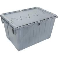Contenant de distribution en plastique avec dessus basculant, 21,65" x 15,5" x 12,5", Gris Rock Safety Industrial Ltd