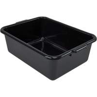 Bac d'entreposage tout usage &agrave; fond plat, 7" ha x 15" p x 21" lo, Plastique, Noir Rock Safety Industrial Ltd