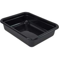 Bac d'entreposage tout usage &agrave; fond plat, 5" ha x 17" p x 22" lo, Plastique, Noir Rock Safety Industrial Ltd