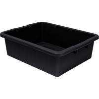 Bac d'entreposage tout usage &agrave; fond rainur&eacute;, 7" ha x 17" p x 22" lo, Plastique, Noir Rock Safety Industrial Ltd