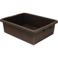 Bac d'entreposage tout usage &agrave; fond rainur&eacute;, 7" ha x 17" p x 22" lo, Plastique, Brun Rock Safety Industrial Ltd