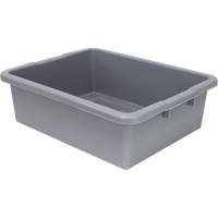 Bac d'entreposage tout usage &agrave; fond rainur&eacute;, 7" ha x 17" p x 22" lo, Plastique, Gris Rock Safety Industrial Ltd