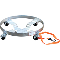 Chariots &agrave; &eacute;tages multiples pour baril, Acier, Capacit&eacute;e 900 lb, Diam&egrave;tre 23-1/2", Roue en Caoutchouc Rock Safety Industrial Ltd