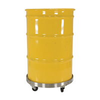 Chariots pour barils, Acier inoxydable, Capacit&eacute;e 800 lb, Diam&egrave;tre 23-1/4", Roue en Caoutchouc Rock Safety Industrial Ltd