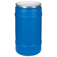 Polyethylene Drums, 30 US gal. (25 imp. Gal.), Open Top, Blue Rock Safety Industrial Ltd