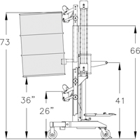 Manipulateur ergonomique de baril &agrave; port&eacute;e &eacute;lev&eacute;, DM-100-HR, 30 - 85 gal. US (25 - 70 gal. imp.) Rock Safety Industrial Ltd