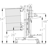 Manipulateur ergonomique de baril &agrave; balance, DM-100-S, 30 - 85 gal. US (25 - 70 gal. imp.) Rock Safety Industrial Ltd