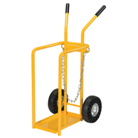 Chariot pour bouteille de gaz, Roues Caoutchouc moul&eacute;, Base de 9-13/16" la x 16" lo, 150 lb Rock Safety Industrial Ltd