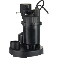 Pompe de puisard submersible thermoplastique, 2560 gal./h, 115 V, 4,6 A, 1/3 CV Rock Safety Industrial Ltd