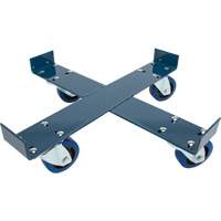 Drum Dolly, Steel, 1400 lbs. Capacity, 24" Diameter, Blue Elastic Casters Rock Safety Industrial Ltd