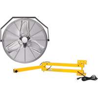 Industrial Workstation Fan Kit with Double Locking Arm, 24" Dia., 3 Speeds Rock Safety Industrial Ltd