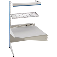 Postes de travail modulaires ergonomiques - Exemples de configurations - A-SC Ajouts de coin &agrave; un c&ocirc;t&eacute;, 36" la x 28" p x 84" h, Ajout de coin &agrave; un c&ocirc;t&eacute; Rock Safety Industrial Ltd