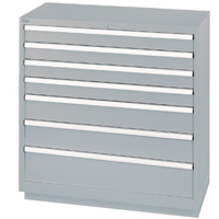 Drawer Cabinets, 7 Drawers, 40-1/4" W x 22-1/2" D x 41-3/4" H, Grey Rock Safety Industrial Ltd