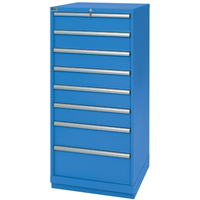 Drawer Cabinets, 8 Drawers, 28-1/4" W x 28-1/2" D x 59-1/2" H, Bright blue Rock Safety Industrial Ltd