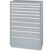 Drawer Cabinets, 10 Drawers, 40-1/4" W x 22-1/2" D x 59-1/2" H, Grey Rock Safety Industrial Ltd