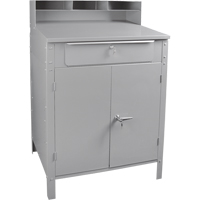 Pupitre d'atelier de style armoire, 34-1/2" la x 30" p x 53" h, Gris Rock Safety Industrial Ltd