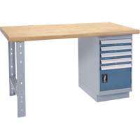 Heavy-Duty Workbench, Door w/ Drawer Combination, 1500 lbs. Cap., 60" W x 36" D, 34" H Rock Safety Industrial Ltd
