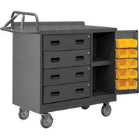 Mobile Workbench Cabinet with Bins, Steel Surface Rock Safety Industrial Ltd