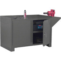 Stationary Workstation, Steel Surface, 60-1/8" W x 24-1/4" D x 36-3/16" H Rock Safety Industrial Ltd