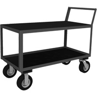 Low Profile Instrument Cart, 2 Tiers, 24-1/4" W x 39" D x 40-15/16" H, 1200 lbs. Cap. Rock Safety Industrial Ltd